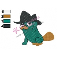 Agent Phineas and Ferb Embroidery Design 03